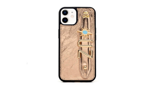 BAKIR RENKLİ LAME DERİ KILIF