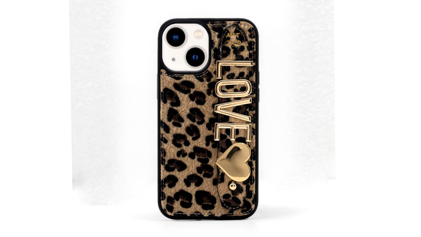 LEOPAR DESENLİ DERİ KILIF